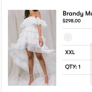 Show Me Your MuMu White High Low Dress